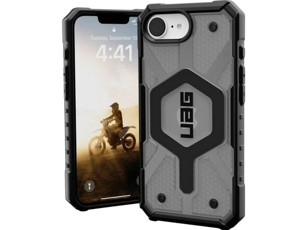 Urban Armor Gear 114498113131, Mobilskal, Apple, iPhone 16e, 15,5 cm (6.1"), Ash