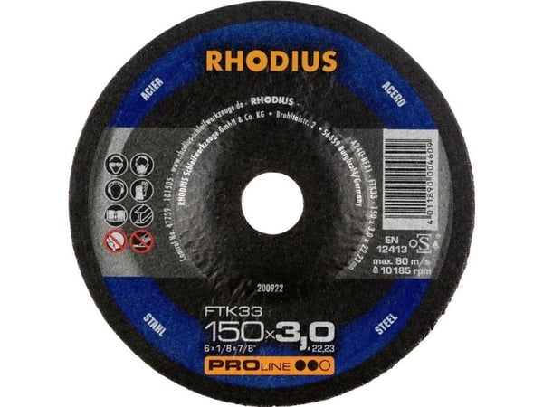 Rhodius kappeskive 200922 150 mm 22,23 mm - 1 stk