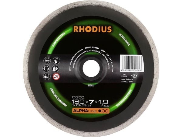Rhodius 303055 diamantskiveskjæring 180 mm 22,23 mm 1 stk