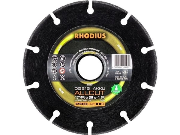 Rhodius 353347 diamant kappeskive 125 mm 22,23 mm, 1 stk