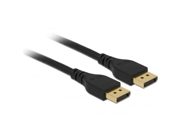 DeLOCK - DisplayPort-kabel - DisplayPort (M) til DisplayPort (M) - DisplayPort 1.4 - 2.0m - 8K-støtte - Svart (85910)