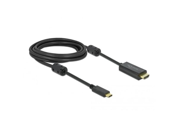 Delock - Video/lydkabel - 24 pin USB-C hann til HDMI hann - 3 m - svart - 4K-støtte, aktiv
