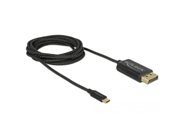 DeLOCK 83710, 2 m, USB Type-C, DisplayPort, Uros, Uros, Suora