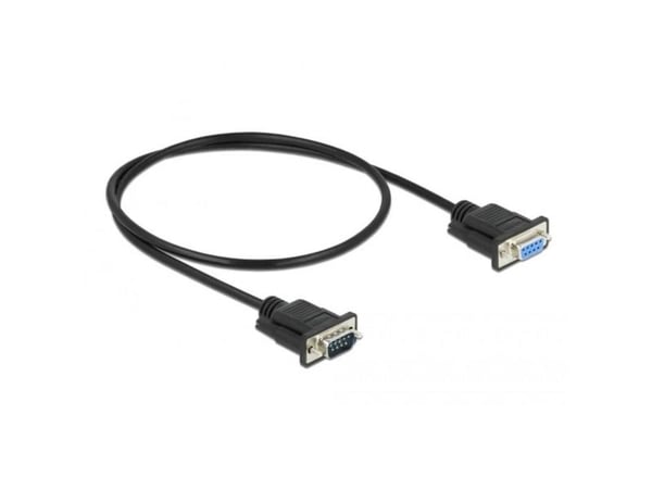 DeLOCK 86613, Musta, 0,5 m, RS-232, RS-232, Uros, Naaras