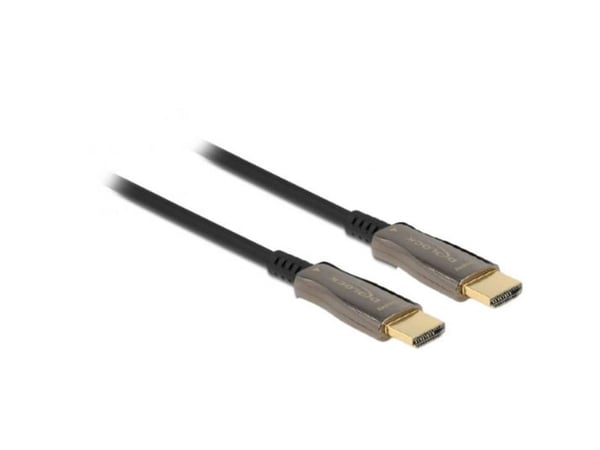 Delock - Høyhastighets HDMI-kabel - HDMI hann til HDMI hann - 20,0 m - Svart - Aktiv optisk kabel (AOC), støtter 8K 60 Hz (7680 x 4320) (84038)
