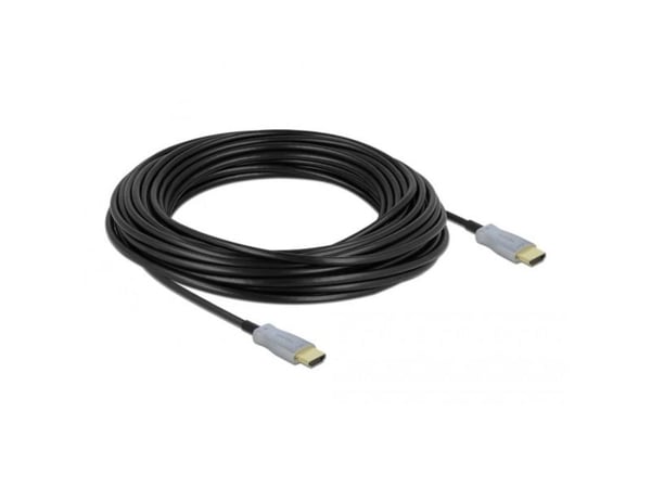 DeLOCK - Høyhastighets HDMI-kabel - HDMI (M) til HDMI (M) - 15,0 m - fiberoptisk - svart - 4K-støtte, Active Optical Cable (AOC) (85012)