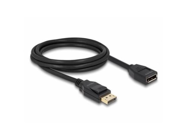 Delock - DisplayPort-forlengelseskabel - DisplayPort (hann) til DisplayPort (hunn) - DisplayPort 1.2 - 2 m - støtte for 4K 60 Hz (3840 x 2160) - svart