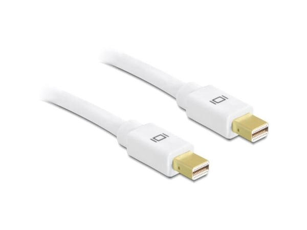 Delock - DisplayPort-kabel - Mini DisplayPort (hann) til Mini DisplayPort (hann) - 50 cm - hvit