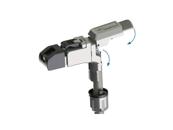 Telegärtner 100023063, RJ45, Ruostumaton teräs, Kulmikas, Sinkki, Cat6a, Nikkeli