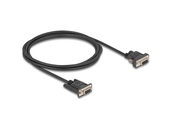 Delock sarjakaapeli RS-232 D-Sub9 naaras D-Sub9 naaras D-Sub9 virtaliitin tappiin 9 2 m 2 m