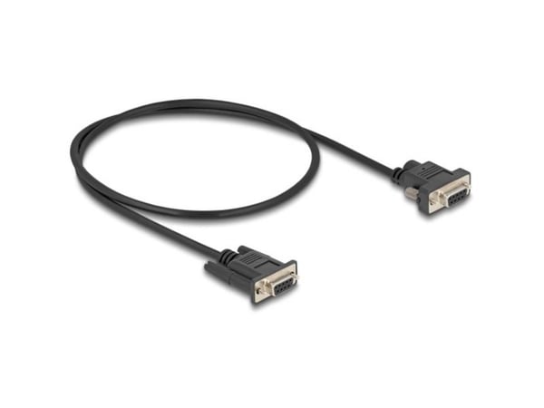 Delock sarjakaapeli RS-232 D-Sub9 naaras D-Sub9 naaras D-Sub9 virtaliitin pin 9 0,5 m
