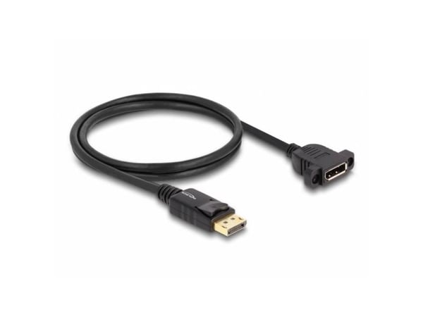 DeLOCK 87825, 1 m, DisplayPort, DisplayPort, Naaras, Uros, Musta