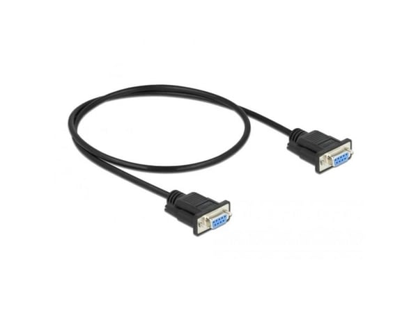 DeLOCK 86614, Musta, 0,5 m, RS-232, RS-232, Uros, Uros