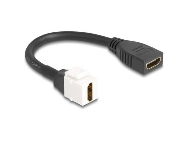 Delock keystone moduuli kaapeli HDMI naaras naaras 8K 60 Hz 20 cm musta