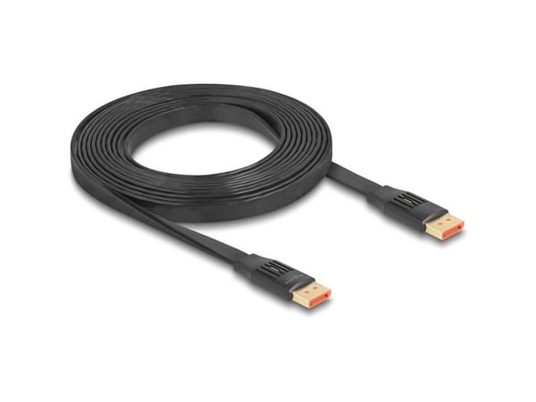 Delock - DisplayPort-kabel - DisplayPort (hann) til DisplayPort (hann) - DisplayPort 1.4 - 3 m - 8K 60 Hz (7680 x 4320) støtte (DSC), flat ribbon -...