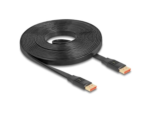 Delock - DisplayPort-kabel - DisplayPort (hann) til DisplayPort (hann) - DisplayPort 1.4 - 5 m - 8K 60Hz støtte, opptil 32,4 Gbps-datahastighet, gu...