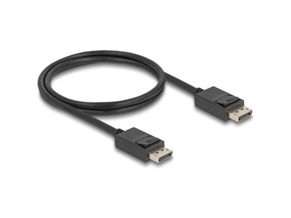 Delock - DisplayPort-kabel - DisplayPort (hann) til DisplayPort (hann) - DisplayPort 2.1 - 1 m - 8 K 60 Hz (7680 x 4320) støtte - svart