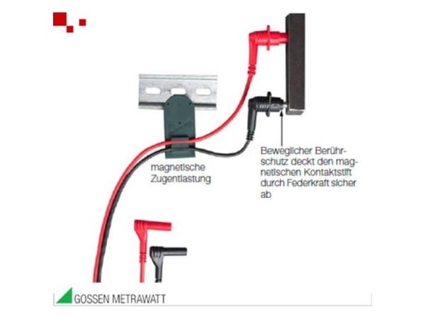 Gossen Metrawatt turvatestausjohtosarja [testisondi - 4 mm pistoke] musta, punainen Z502U (Z502U) (Z502U)