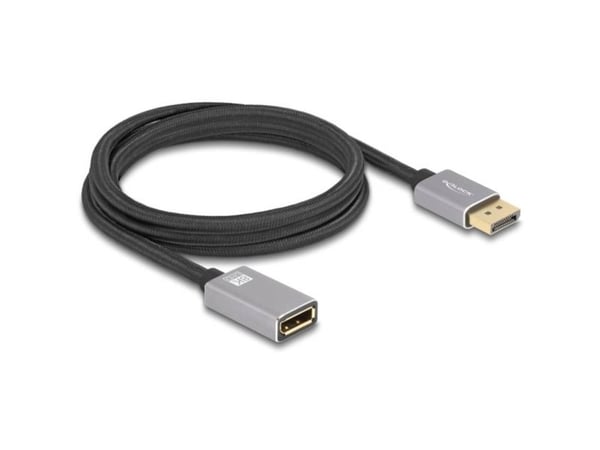 Delock - DisplayPort-forlengelseskabel - DisplayPort (hann) til DisplayPort (hunn) - DisplayPort 1.4 - 2 m - støtte for 8K UHD (7680 x 4320), 8 K 3...