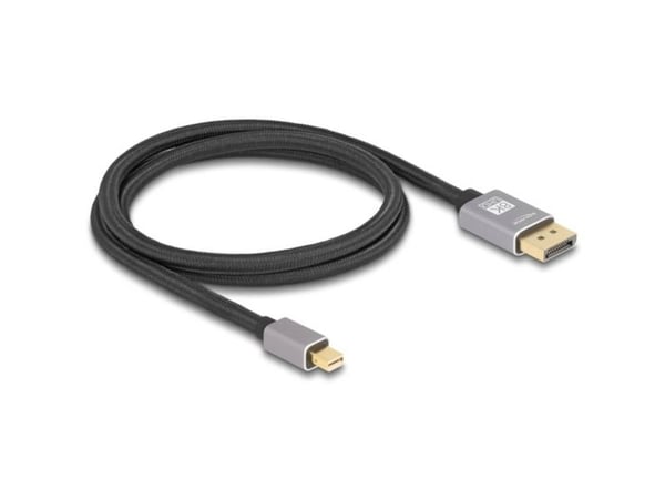 Delock - DisplayPort-kabel - Mini DisplayPort (hann) til DisplayPort (hann) - DisplayPort 1.4 - 1 m - 8 K 30 Hz (7680 x 4320) støtte, 4 K 120 Hz (3...