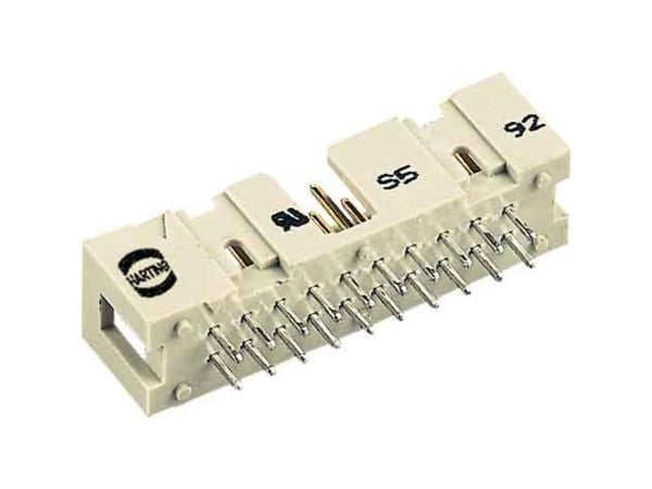 Harting 09 18 510 6324, PCB 10-Pin M, Beige, Kestomuovinen hartsi, Kupariseos, 20 mO, 1000 V