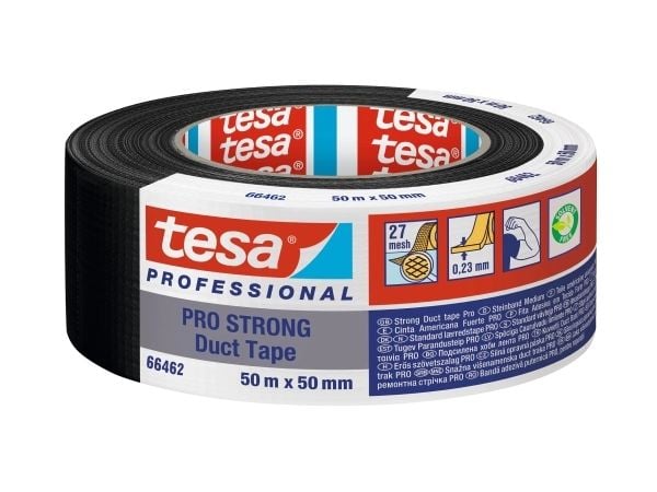 TESA 66462-00004-00, Svart, Reparation, Polyeten, Polytyg, Keramik, Glas, Metall, PVC, Trä, Tuff, Slät, Nötningshärdig, Fukttålig
