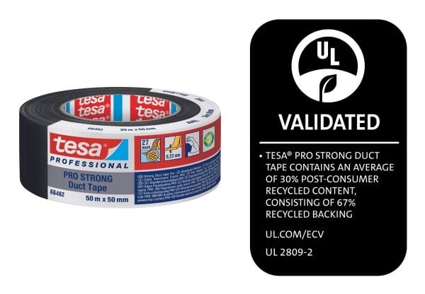 TESA 66462-00004-00-00-00, Musta, Korjaus, Polyeteeni, Polykangas, Keraaminen, Lasi, Metalli, PVC, Puu, Karkea, Sileä, Naarmuuntumaton, Kosteudenke...