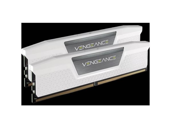 CORSAIR Vengeance - DDR5 - sett - 32 GB: 2 x 16 GB - DIMM 288-pin - 6000 MT/s - 4800 MHz / PC5-48000 - CL36 - 1.35 V - ikke-bufret - on-die ECC - hvit