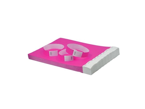 Avery TYVPK-50, Event-armbånd, rosa, papir, monokromatisk, unisex, selvklebende