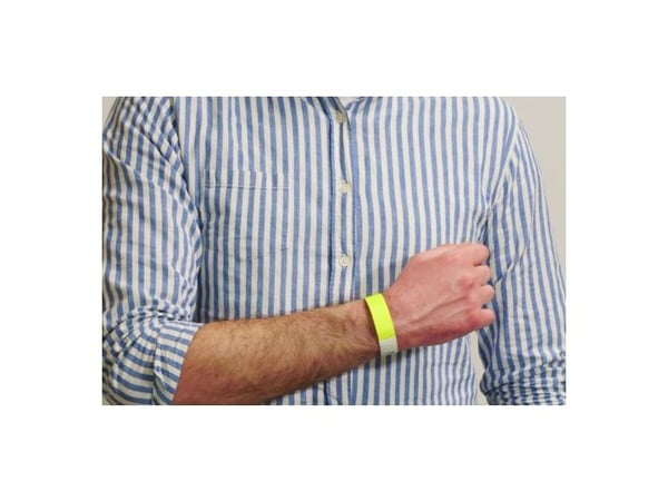 Avery TYVYW-50, Event-armbånd, gult, papir, monokromatisk, unisex, selvklebende