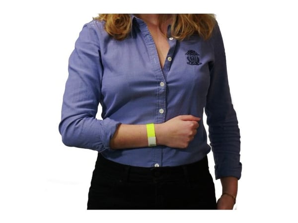 Avery TYVYW-50, Event-armbånd, gult, papir, monokromatisk, unisex, selvklebende