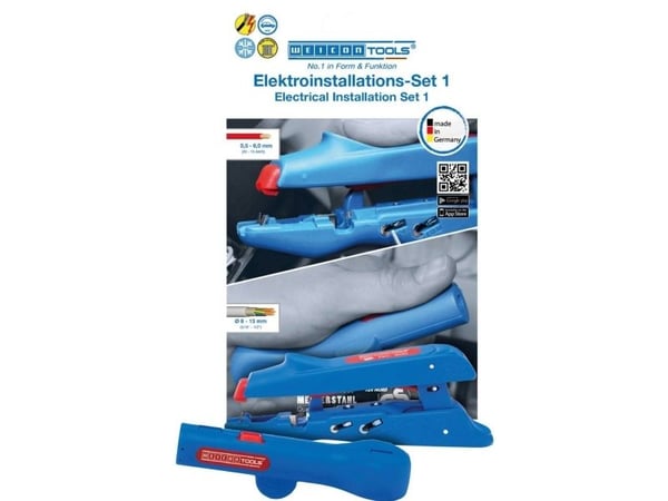 WEICON TOOLS 10039675 Nr. 300 + Nr. 13 kabelmantel-/isoleringsborttagningssats för ledare med PVC-isolering 0,5 till 6,0 mm²