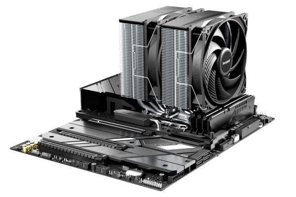 be quiet! Pure Rock Pro 3 - Prosessorkjøler - (for: LGA1150, LGA1151, LGA1155, LGA1200, LGA1700, LGA1851, AM4, AM5) - kobberbase og forniklede alum...