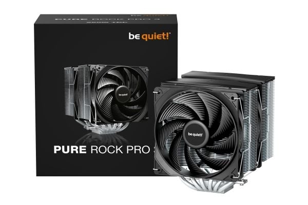 be quiet! Pure Rock Pro 3 - Prosessorkjøler - (for: LGA1150, LGA1151, LGA1155, LGA1200, LGA1700, LGA1851, AM4, AM5) - kobberbase og forniklede alum...