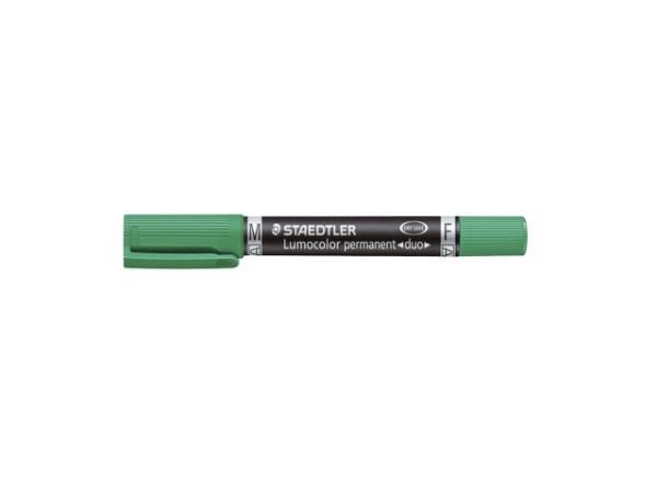 STAEDTLER Lumocolor perm kaksikärkinen tussikynä vihreä 10 kpl