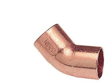 ACR bøjning 45, 3/8'' - Lodde, 40 bar, Muffe/Muffe