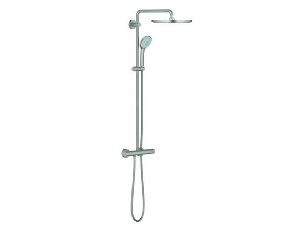 Grohe Euphoria 310 Duschsystem med termostat - Borstat stål