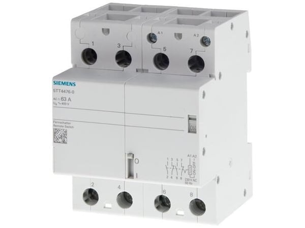 Fjärrkontaktor DIN-skena Siemens 5TT4464-0 4 x slutkontakt 400 V 40 A 1 st