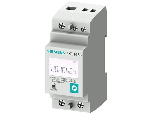 Siemens 7KT1655, Starkström, kWh, IP40, 63 A, 145 g, 145 g