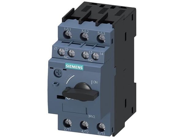 Siemens 3RV2421-4AA15 Strömbrytare 1 st 1 x brytkontakt, 1 x öppningskontakt Inställningsområde (ström): 10 - 16 A Kopplingsspänning (max.): 690 V/...
