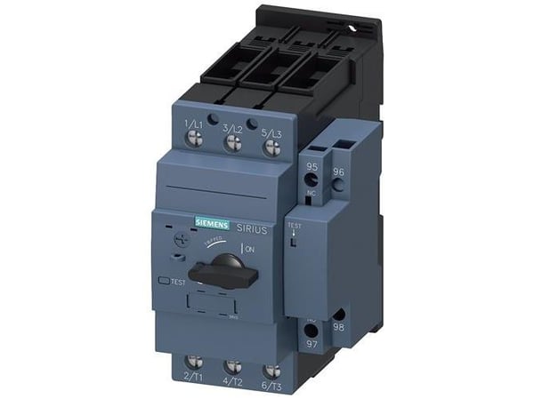 Siemens 3RV2131-4PA10 Strömbrytare 1 st Inställningsområde (ström): 28 - 36 A Kopplingsspänning (max.): 690 V/AC (B x H x D) 75 x 140 x 149 mm
