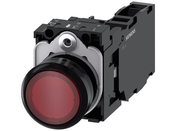 Painikevalo 22mm ru pla red 1NO1 24V sk