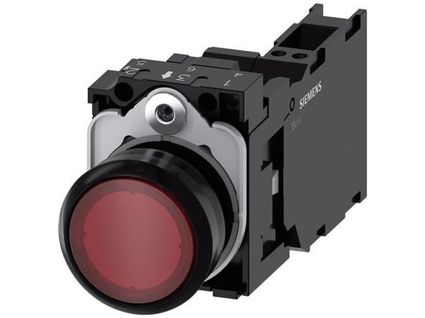 Painikevalo 22mm pyöreä pla red 1NO1NC 24