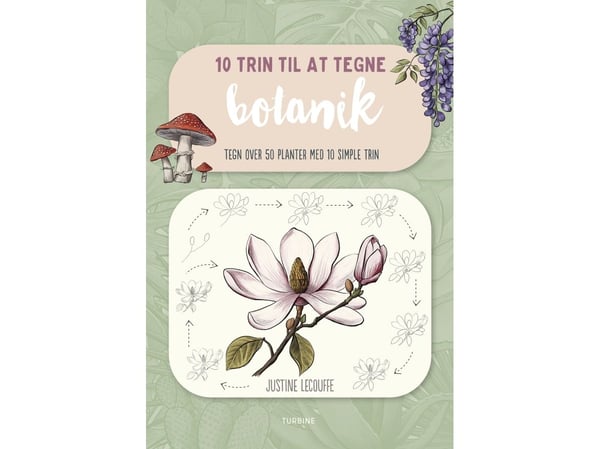 10 trinn for å tegne botanikk | Språk: Dansk