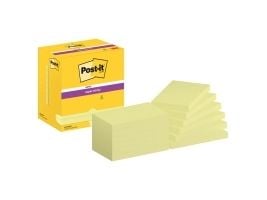 Post-It Super Sticky Notes, 3 in x 5 in, Canary Yellow, 12 Pads/Pack, Gult, 76,2 mm, 127 mm, 90 ark