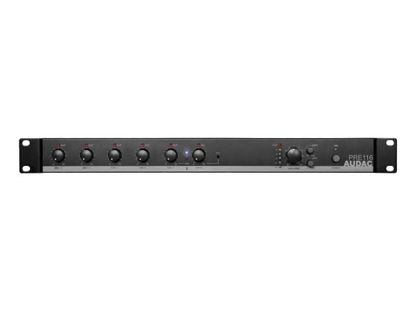 Audac PRE116 - Analogmikser - 6-kanals - kan monteres i rack