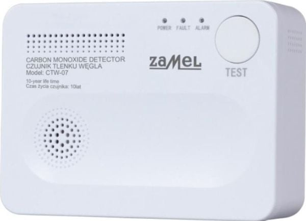 Zamel Karbonmonoksidsensor med innebygd batteri CTW-07
