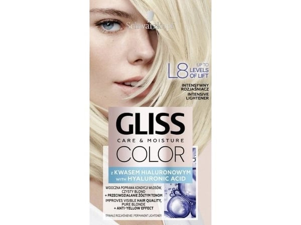 Schwarzkopf Schwarzkopf Gliss Color Creme farging nr. L8 Intensiv Lightener 1pakning.