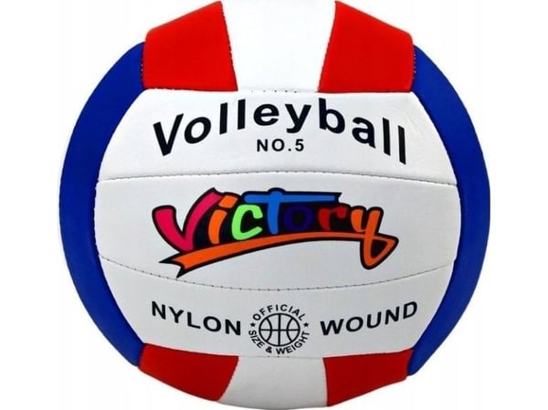LeanToys volleyballball Hvit, størrelse 5, fargerik