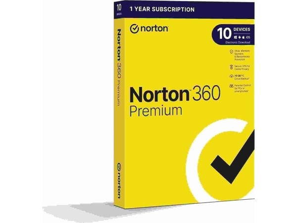 Norton Clipper NORTON 360 PREMIUM 75GB +VPN 1 användare för 10 enheter i 1 år BOX